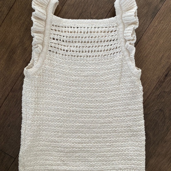 Madewell Ruffled Crochet Sweater Tank size XXS - Picture 3 of 5